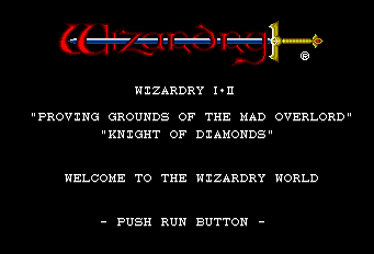 Wizardry I+II Title Screen
